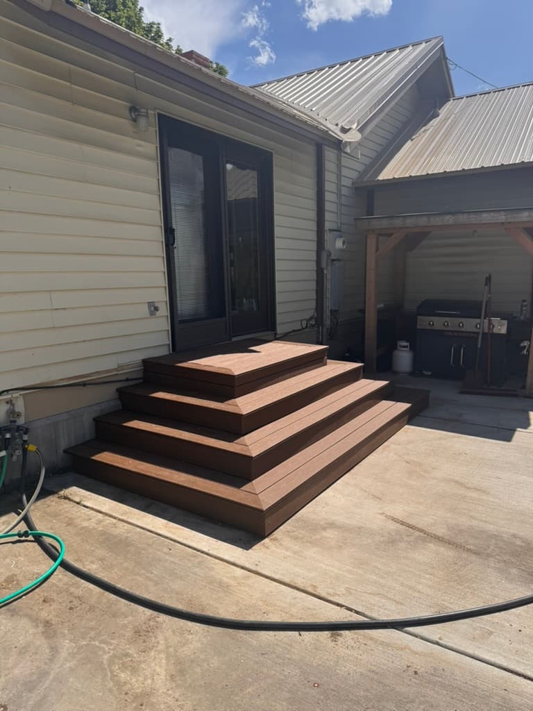 Composite deck stairs